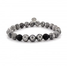 Archway East Lava & Jasper Beaded Bracelet