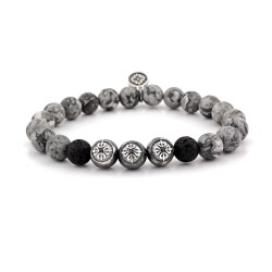 Archway East Lava & Jasper Beaded Bracelet