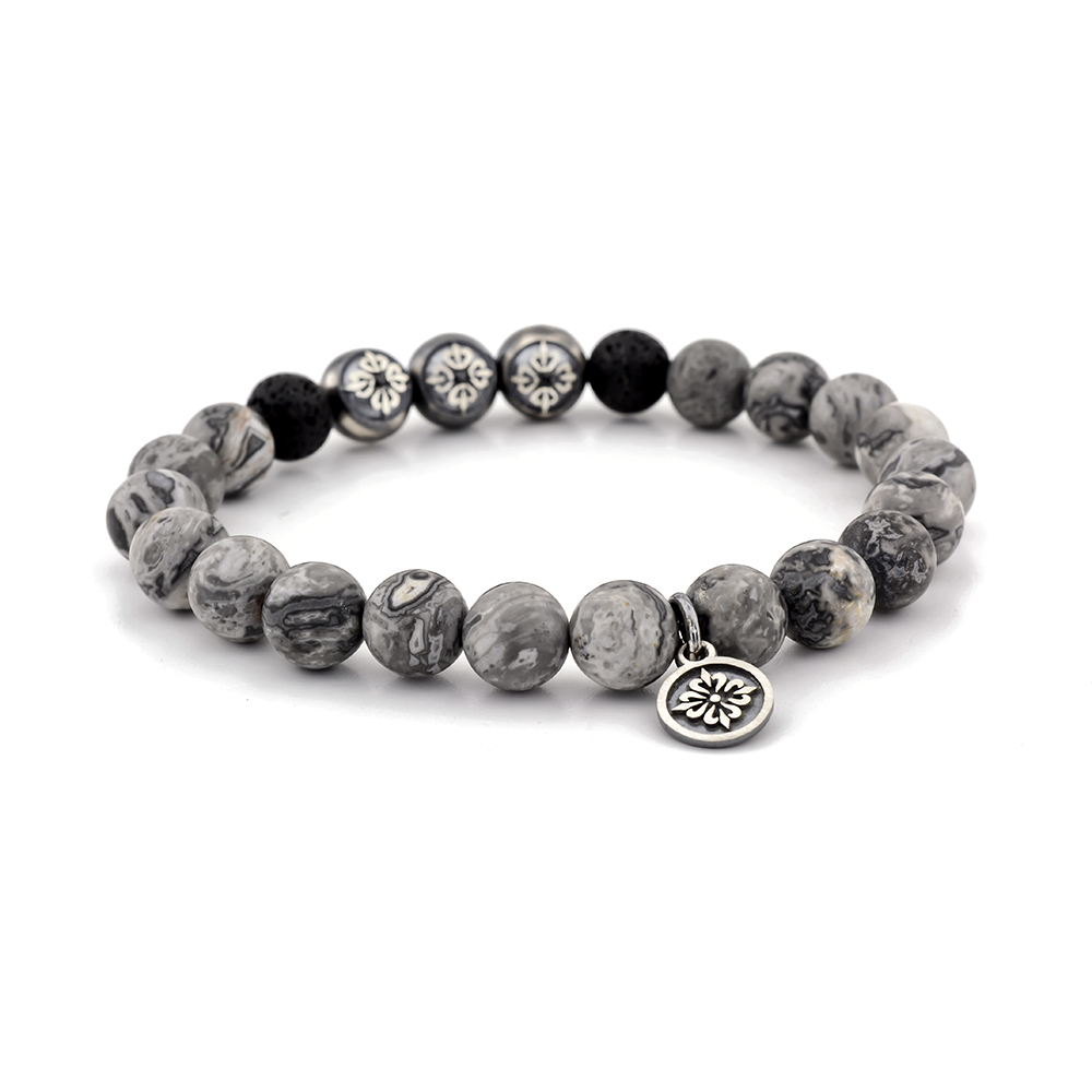 Archway East Lava & Jasper Beaded Bracelet