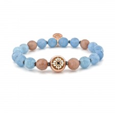 Arsenal Morganite & Sunstone Beaded Bracelet