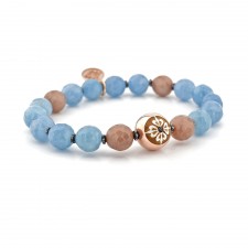 Arsenal Morganite & Sunstone Beaded Bracelet