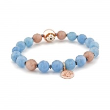 Arsenal Morganite & Sunstone Beaded Bracelet