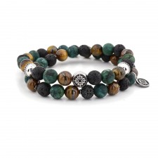 CANADA WATER - Mix Renkli Taşlı Tasarım Bileklik | LMB-1162