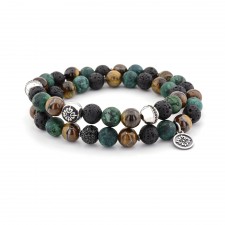 CANADA WATER - Mix Renkli Taşlı Tasarım Bileklik | LMB-1162