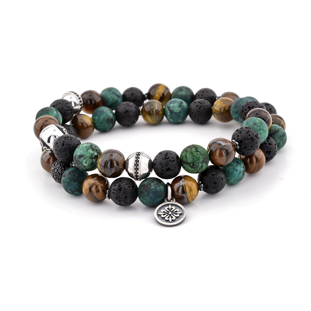 CANADA WATER - Mix Renkli Taşlı Tasarım Bileklik | LMB-1162