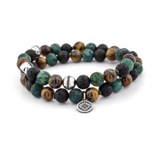 CANADA WATER - Mix Renkli Taşlı Tasarım Bileklik | LMB-1162