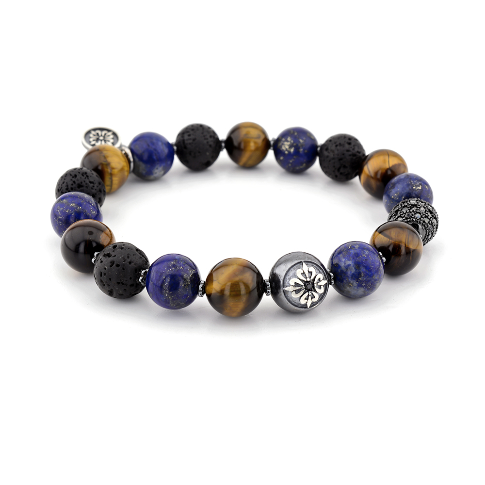 EALING BROADWAY - Lav Kaplan Gözü & Lapis Lazuli Taşlı Bileklik LMB-1160/5