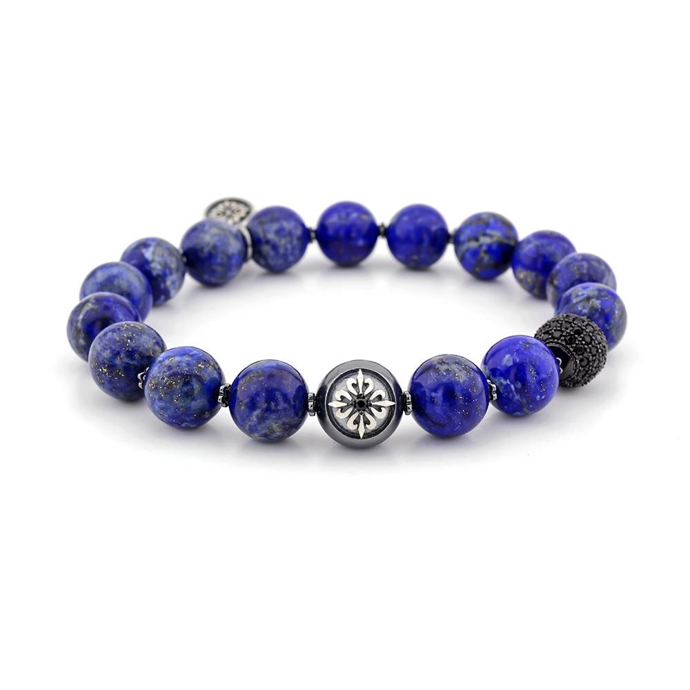 EALING COMMON - Lapis Lazuli Taşlı Tasarım Unisex Bileklik | LMB-1160/4