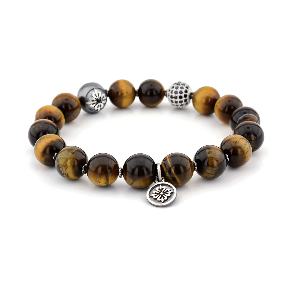 EART'S COURT - Kaplan Gözü Taşlı Tasarım Unisex Bileklik | LMB-1160/3