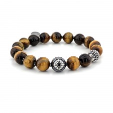 EART'S COURT - Kaplan Gözü Taşlı Tasarım Unisex Bileklik | LMB-1160/3