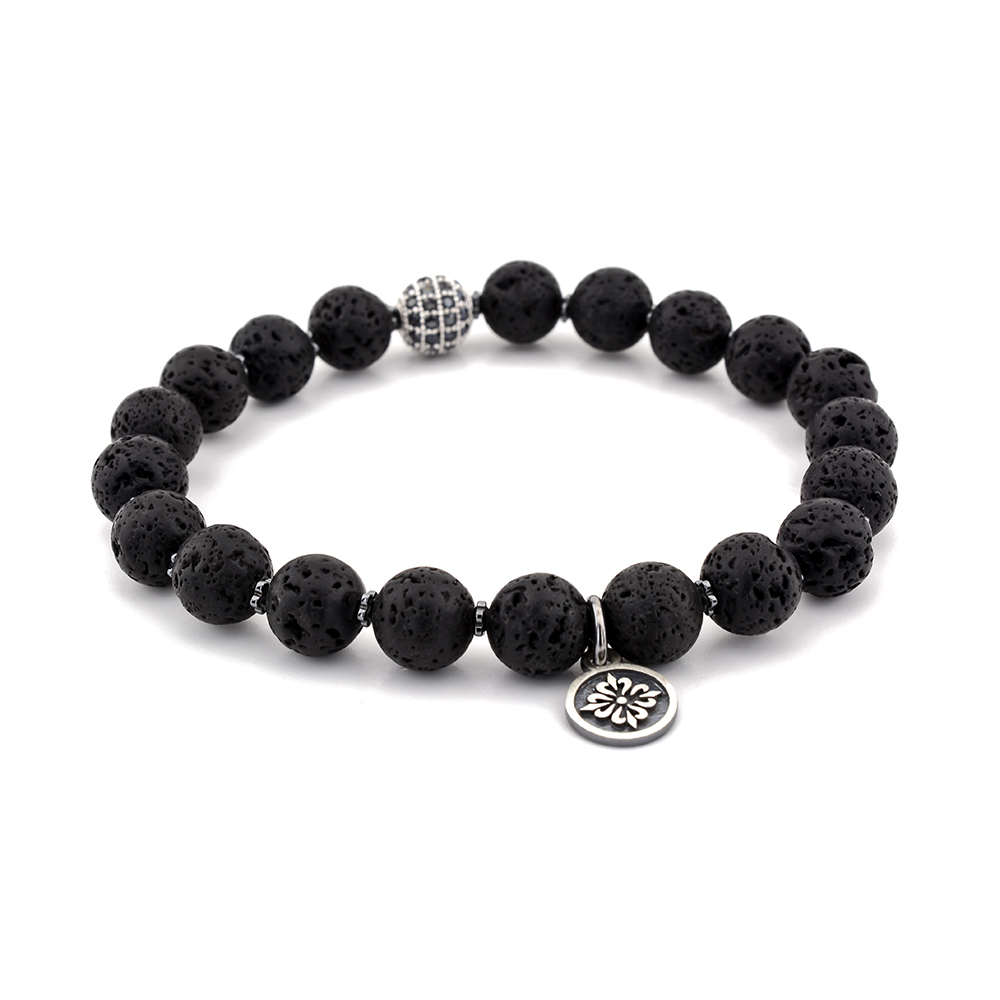 BAKER STREET - Lava Taşlı Spor Tasarım Unisex Bileklik | LMB-1157