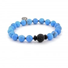 BALHAM - Turkuaz Taşlı Tasarım Unisex Bileklik | LMB-1154