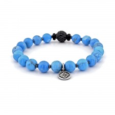 BALHAM - Turkuaz Taşlı Tasarım Unisex Bileklik | LMB-1154