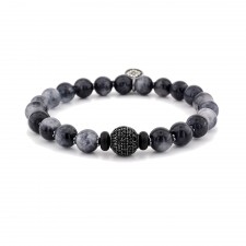 Barking Grey Tiger Eye Beaded Bracelet