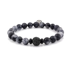 Barking Grey Tiger Eye Beaded Bracelet