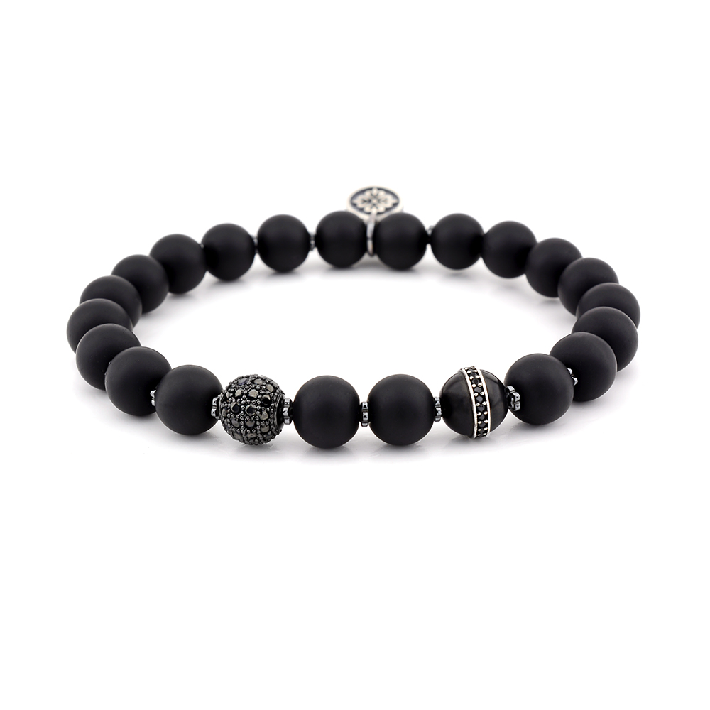 Barkingside Onyx Beaded Bracelet