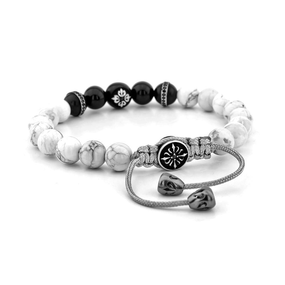 BARONS COURT - Howlit & Oniks Taşlı Makrome Bileklik | LMB-1144