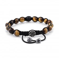 BAYSWATER - Bal Kaplan Gözü Taşlı Makrome Bileklik | LMB-1094/3