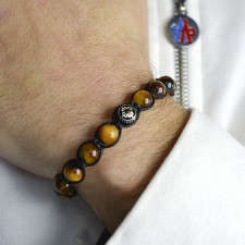 BAYSWATER - Bal Kaplan Gözü Taşlı Makrome Bileklik | LMB-1094/3