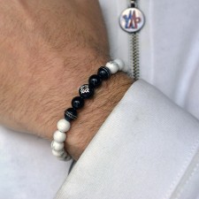 BARONS COURT - Howlit & Oniks Taşlı Makrome Bileklik | LMB-1144