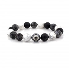 Debden Jasper & Howlite & Agate Beaded Bracelet