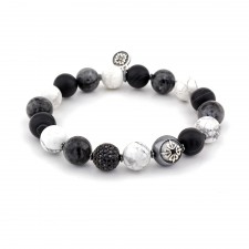 Debden Jasper & Howlite & Agate Beaded Bracelet