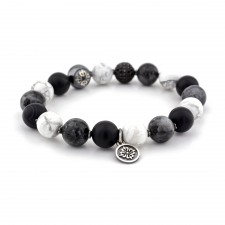 Debden Jasper & Howlite & Agate Beaded Bracelet