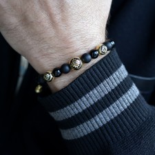 HIGH STREET KENSINGTON - Onyx & Siyah Akik Taşlı Bileklik | LMB-1133