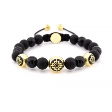 HIGH STREET KENSINGTON - Onyx & Siyah Akik Taşlı Bileklik | LMB-1133