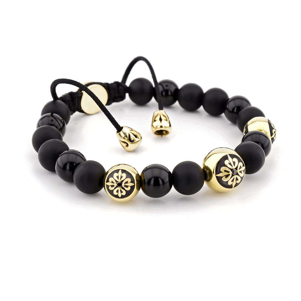 HIGH STREET KENSINGTON - Onyx & Siyah Akik Taşlı Bileklik | LMB-1133