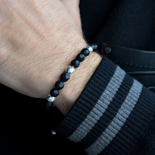 Ickenham Onyx Beaded & Macrame Bracelet
