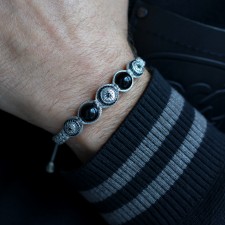 Kensington Onyx Beaded & Macrame Bracelet