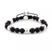Ickenham Onyx Beaded & Macrame Bracelet
