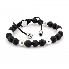 Ickenham Onyx Beaded & Macrame Bracelet