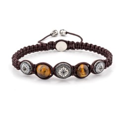 Kensal Tiger Eye Beaded & Macrame Bracelet