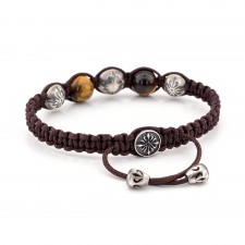 Kensal Tiger Eye Beaded & Macrame Bracelet