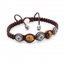 Kensal Tiger Eye Beaded & Macrame Bracelet