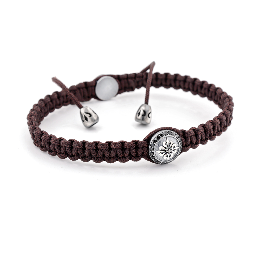 KEW GARDENS - Tasarım Gümüş Makrome Spor Bileklik | LMB-1115/2