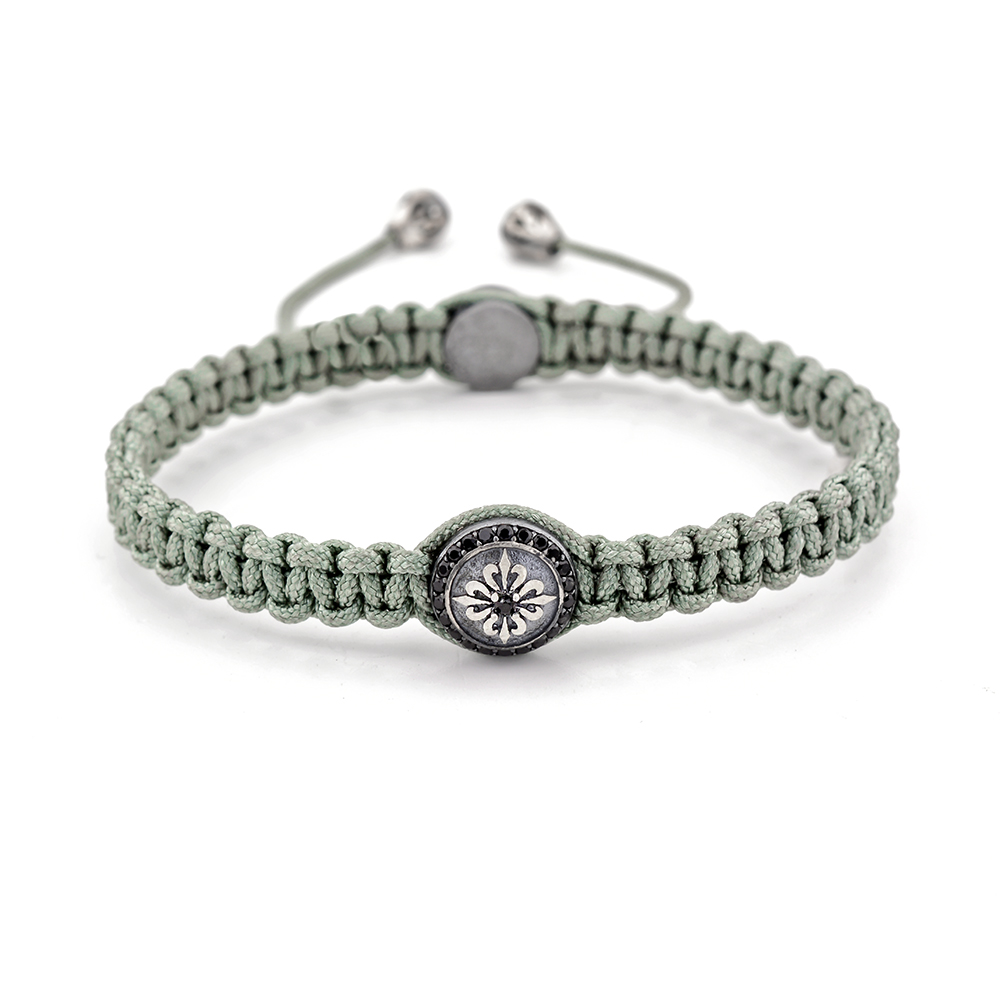 KILBURN PARK - Tasarım Gümüş Makrome Spor Bileklik | LMB-1115/4