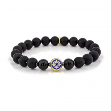 Brent Cross Black Agate & Onyx Beaded Bracelet