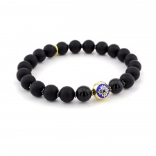 Brent Cross Black Agate & Onyx Beaded Bracelet
