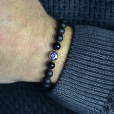 Brent Cross Black Agate & Onyx Beaded Bracelet