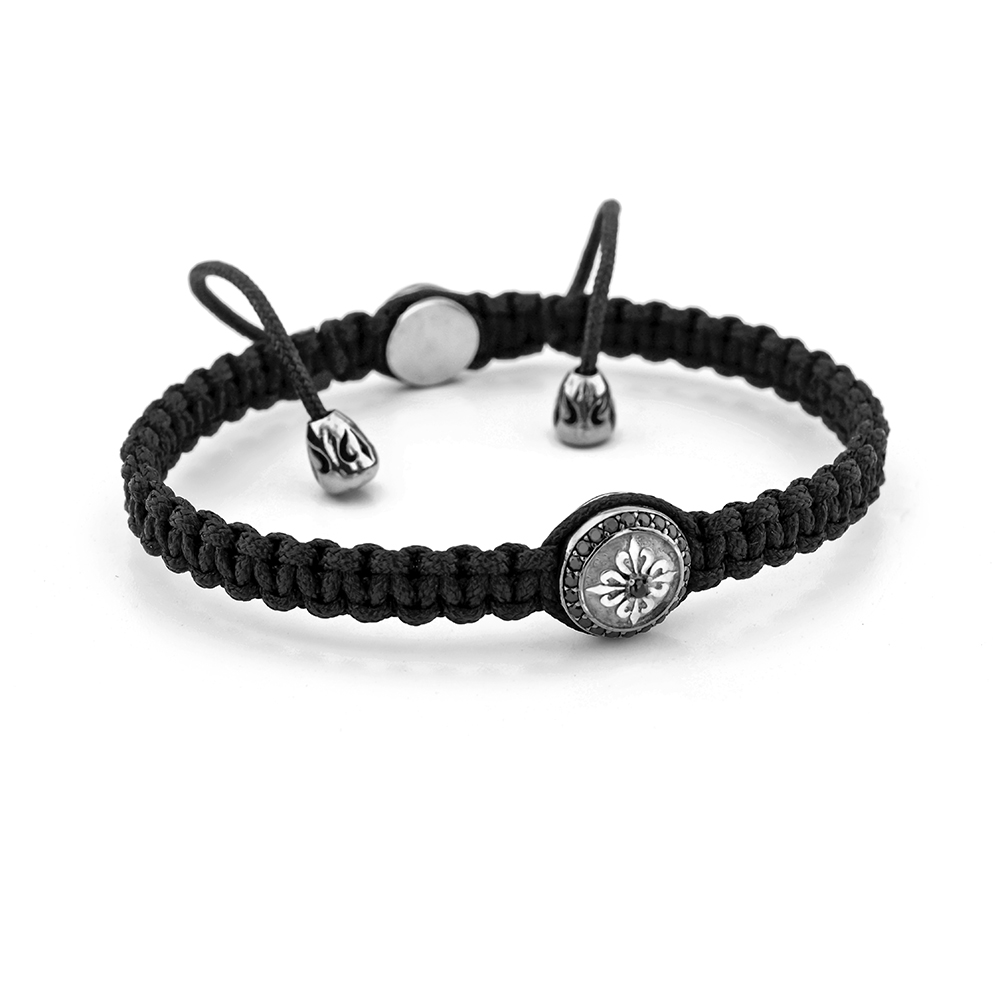 CROXLEY - Tasarım Gümüş Makrome Spor Bileklik | LMB-1115/6