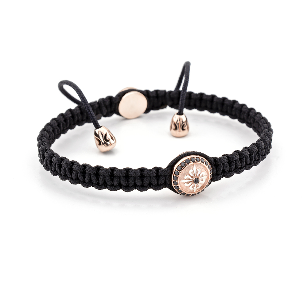 DAGENHAM EAST - Tasarım Gümüş Makrome Spor Bileklik | LMB-1115/7