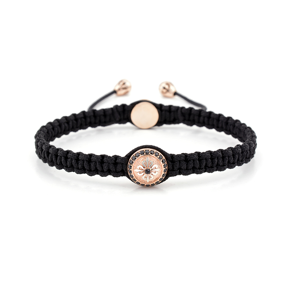 DAGENHAM EAST - Tasarım Gümüş Makrome Spor Bileklik | LMB-1115/7