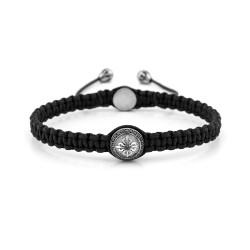 CROXLEY - Tasarım Gümüş Makrome Spor Bileklik | LMB-1115/6