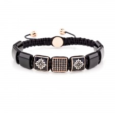 GUNNERSBURY - Oniks Taşlı Şık Tasarım Kadın & Erkek Bileklik | LMB-1085