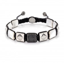 Harlesden Mother of Pearl Beaded & Macrame Bracelet