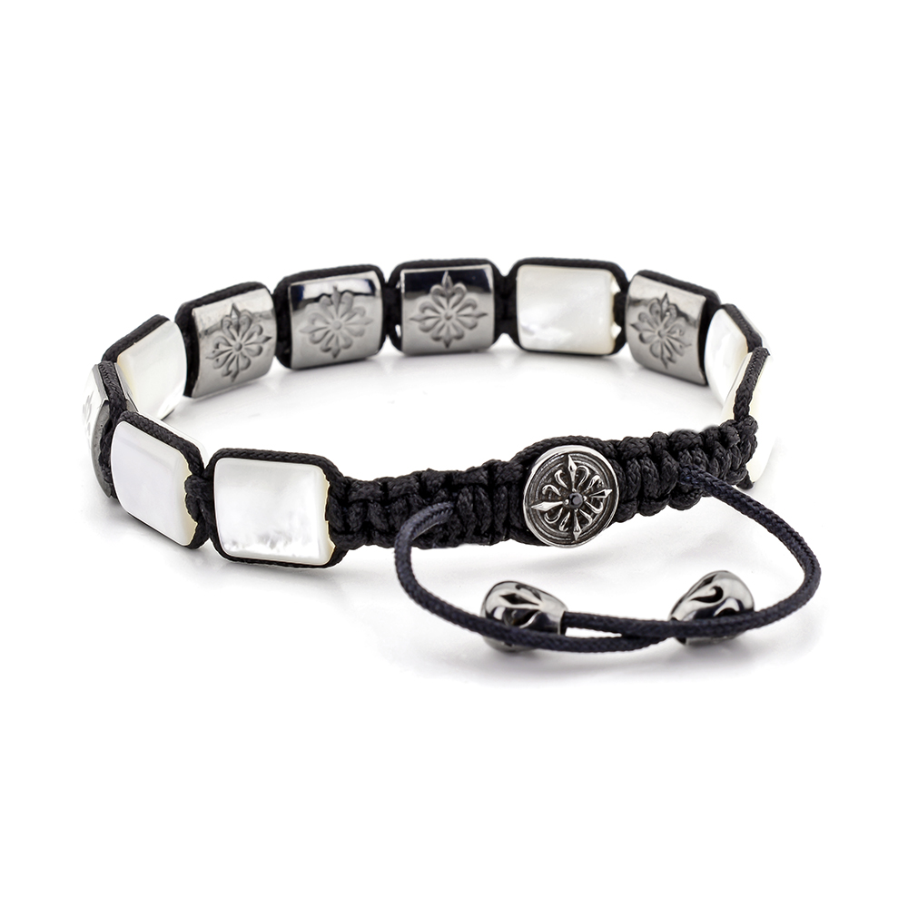 Harlesden Mother of Pearl Beaded & Macrame Bracelet