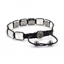 Harlesden Mother of Pearl Beaded & Macrame Bracelet